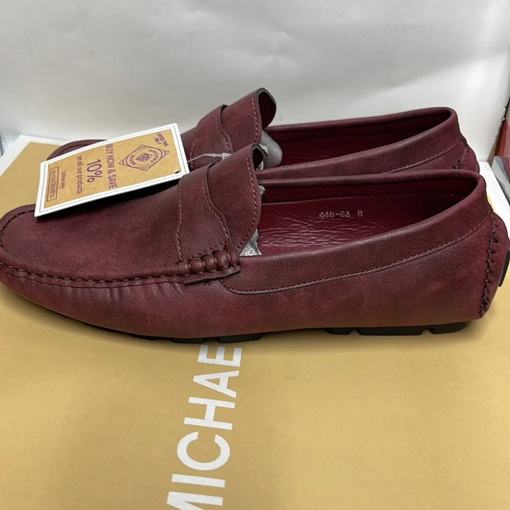 BNWT Gallery Seven Mens shoes Maroon size 8 - Picture 2 of 8